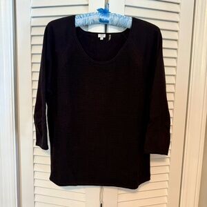 knit top, 3/4 length sleeves, black, size 4 by Bela NYC